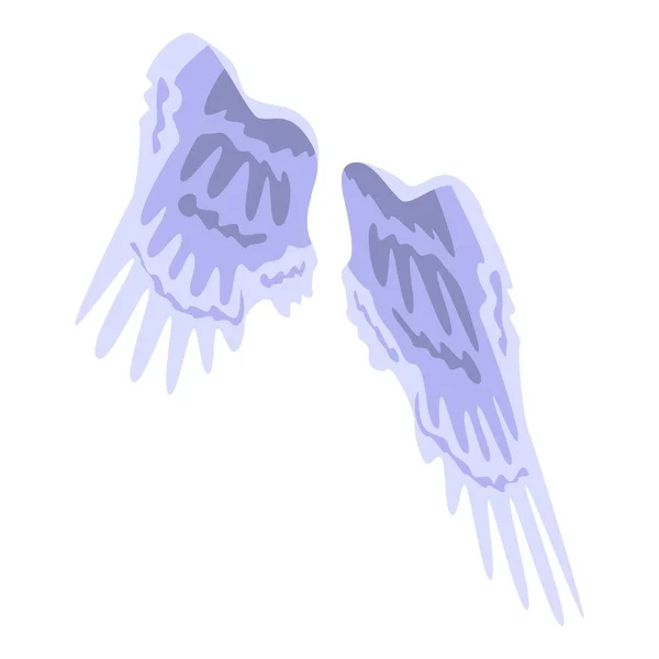 Ícone de asas de anjo, estilo isométrico — Vetor de Stock