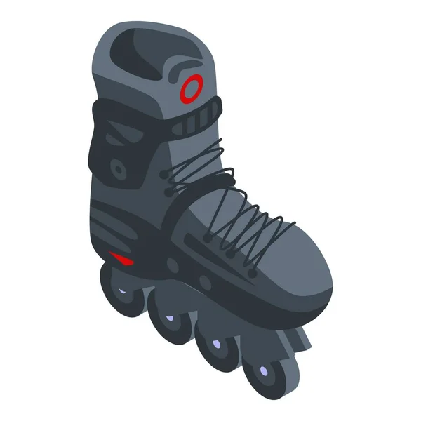 Icono de patines en línea de carbono, estilo isométrico — Archivo Imágenes Vectoriales