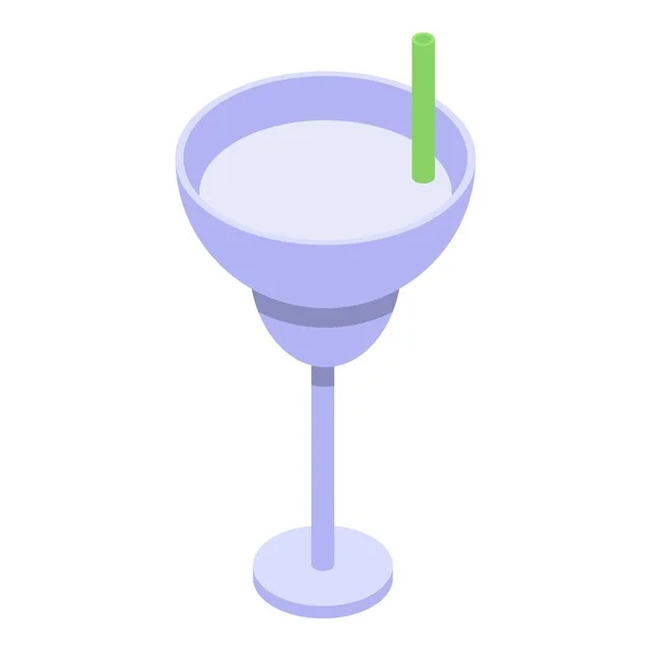 Soursop cocktail icon, isometric style — Stock Vector