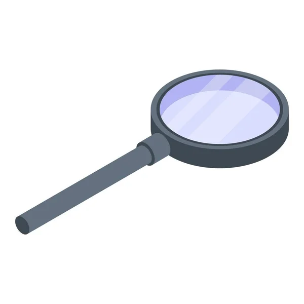 Architect magnifier icon, isometric style — Stock Vector