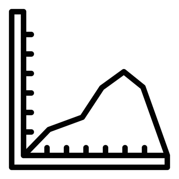 Icône du graphique de régression, style contour — Image vectorielle