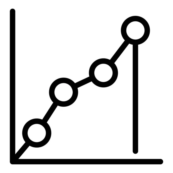 Ikonen för progressionsdata, konturstil — Stock vektor