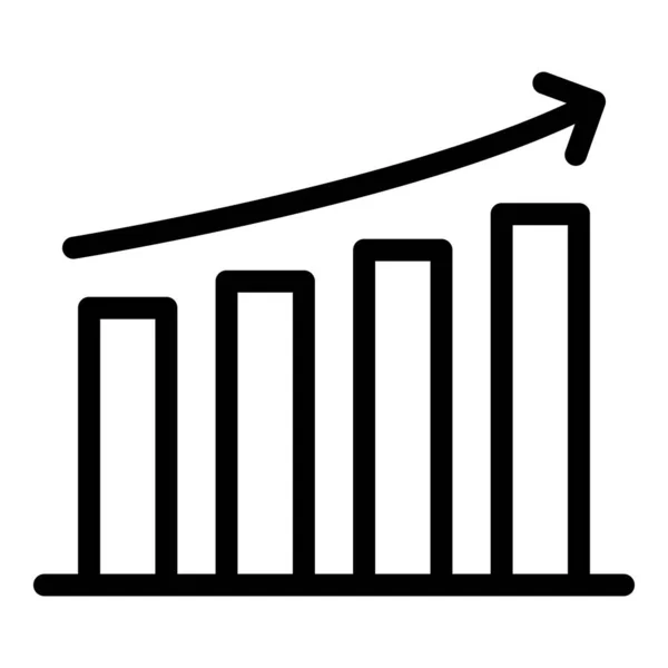 Icona grafico missione, stile contorno — Vettoriale Stock