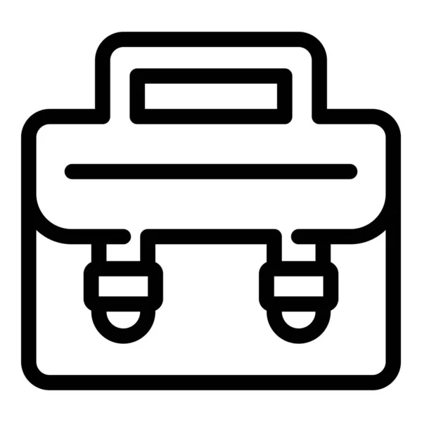Icono de bolsa de cuero, estilo de contorno — Vector de stock