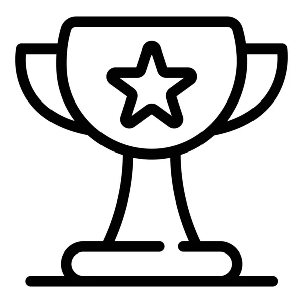 Reget star cup icon, outline style — стоковый вектор