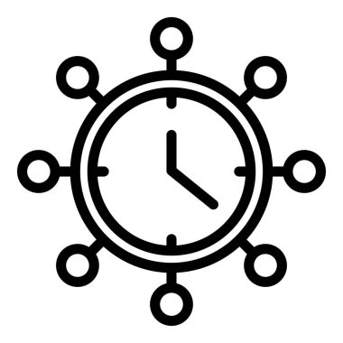 Retro duvar saat simgesi, özet biçimi