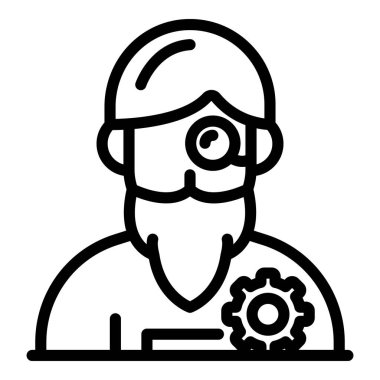 Tamirci saat tamir simgesi, taslak biçimi