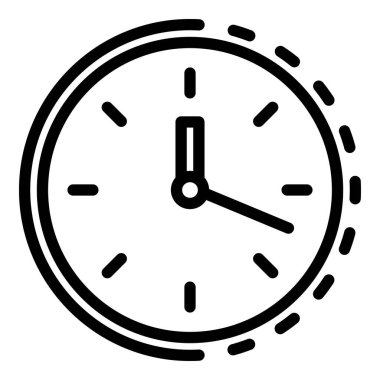 Retro duvar saat simgesi, özet biçimi