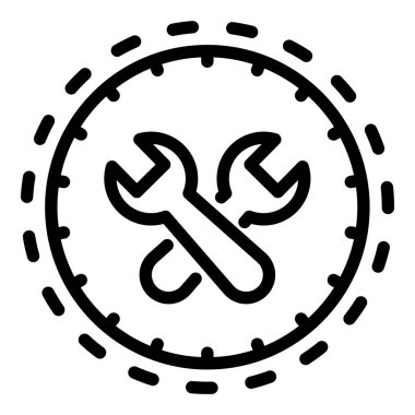 Anahtarlı saat tamir simgesi, taslak biçimi