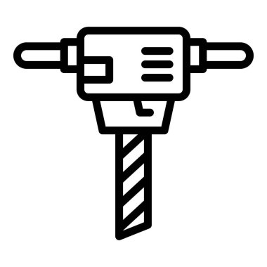 Benzin çekiç matkap simgesi, taslak biçimi