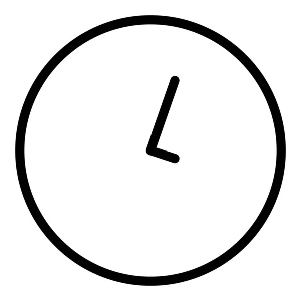 Czysta ikona zegara ściennego, styl konturu — Wektor stockowy