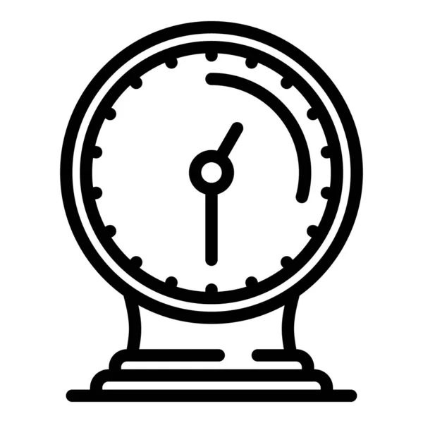 Icône d'horloge de bureau stand, style contour — Image vectorielle