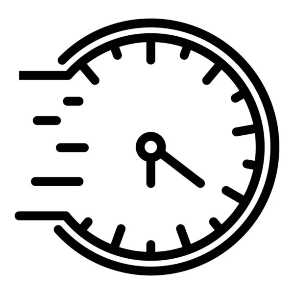 Icône de l'horloge de réparation rapide, style contour — Image vectorielle