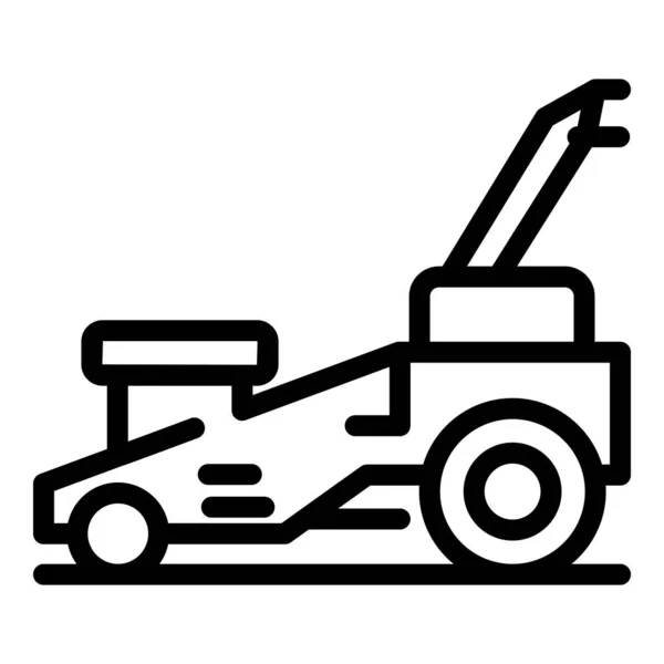 Benzin-Rasenmäher-Symbol, Umriss-Stil — Stockvektor