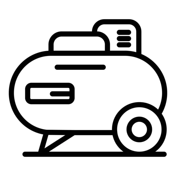 Auto-Benzin-Kompressor-Symbol, Umriss Stil — Stockvektor