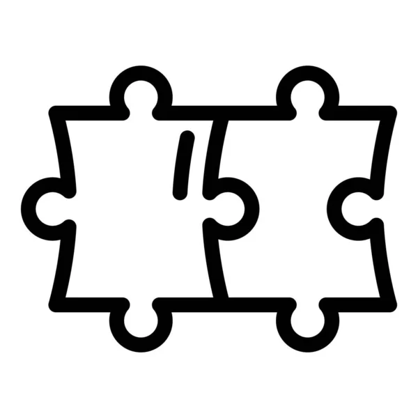 Puzzle-Lösungssymbol, Umrissstil — Stockvektor