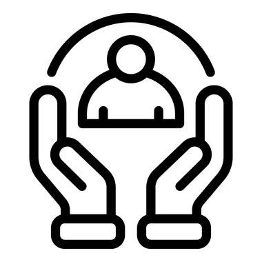 Aile bakımı simgesi, taslak biçimi koru