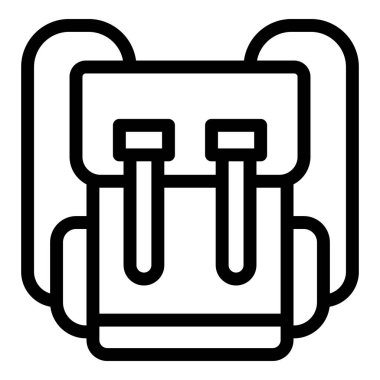 Yürüyüş sırt çantası simgesi, özet biçimi