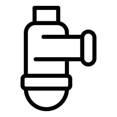 Lavabo plastik boru simgesi, taslak biçimi