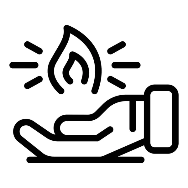 Håll brand ansvar ikon, skissera stil — Stock vektor