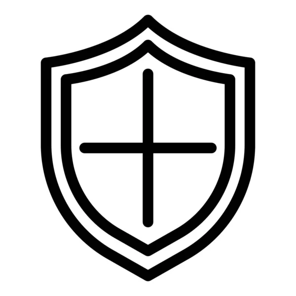 Ícone de escudo de responsabilidade, estilo esboço — Vetor de Stock