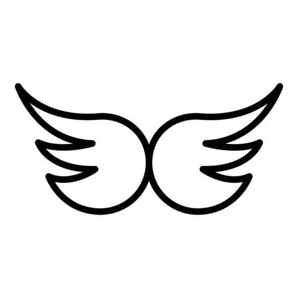 Icône des ailes, style contour — Image vectorielle
