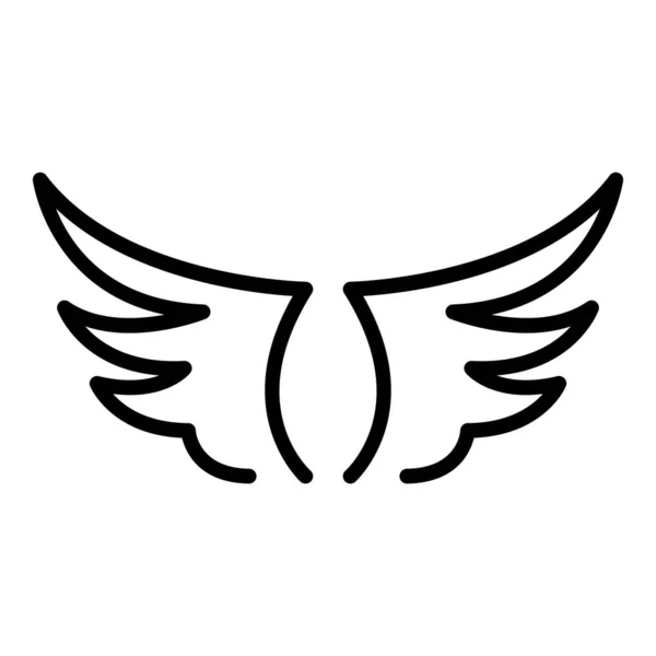 Ikona Phoenixových křídel, styl osnovy — Stockový vektor