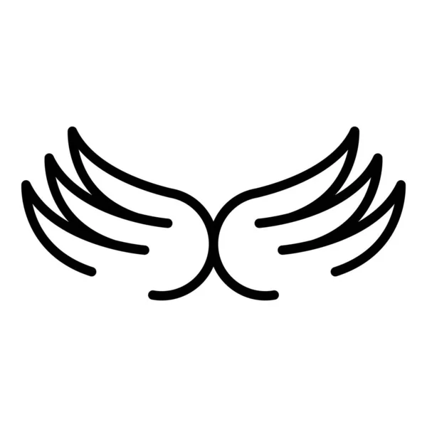 Ikona ptačích křídel, styl osnovy — Stockový vektor