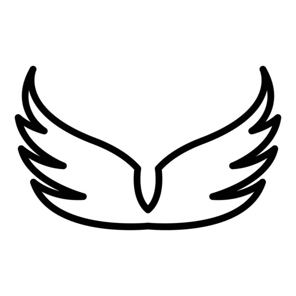 Εικονίδιο Vintage φτερά, περίγραμμα στυλ — Διανυσματικό Αρχείο