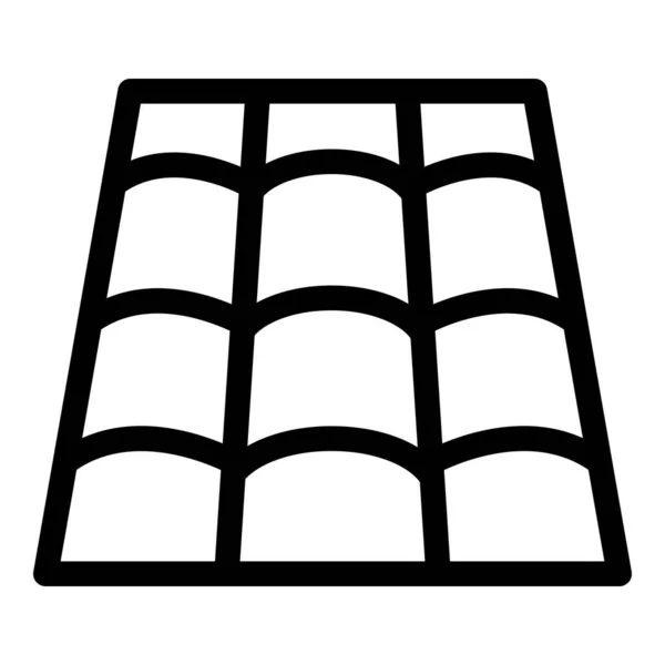 Tejas rectangulares icono, estilo de contorno — Vector de stock