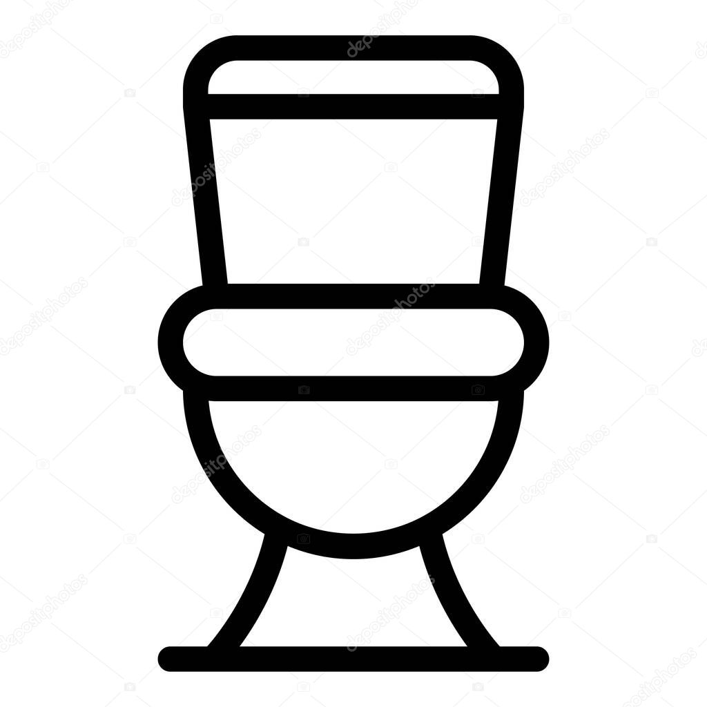 Apartment toilet icon, outline style