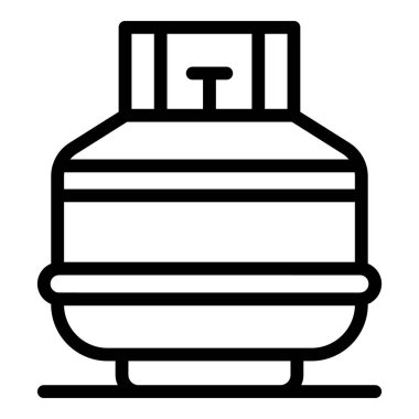 Küçük gaz şişesi simgesi, taslak biçimi