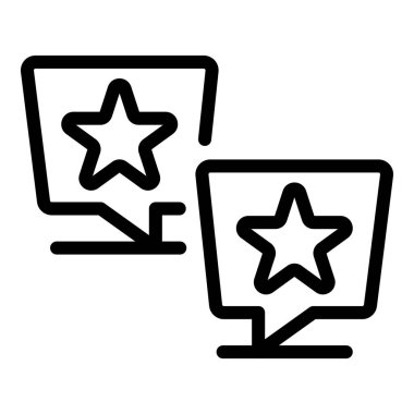 Sohbet baloncukları simgesindeki yıldızlar, özet biçimi