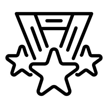 Madalya yıldız simgesi, anahat stili