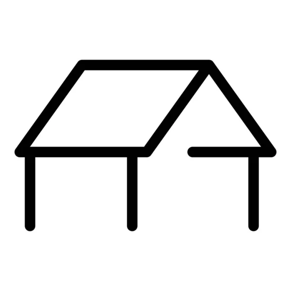 Icono de casa de campo, estilo de esquema — Vector de stock