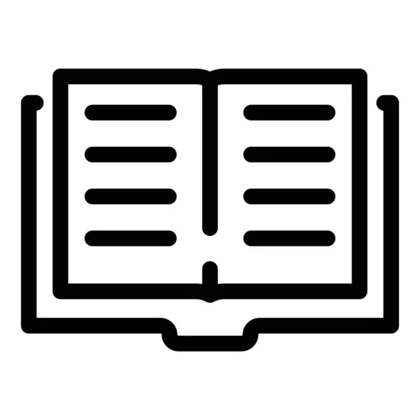 Icono del libro de ejercicios, estilo de esquema — Vector de stock