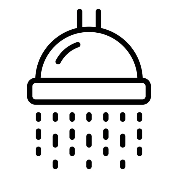 Icono de la ducha de techo, estilo de contorno — Archivo Imágenes Vectoriales