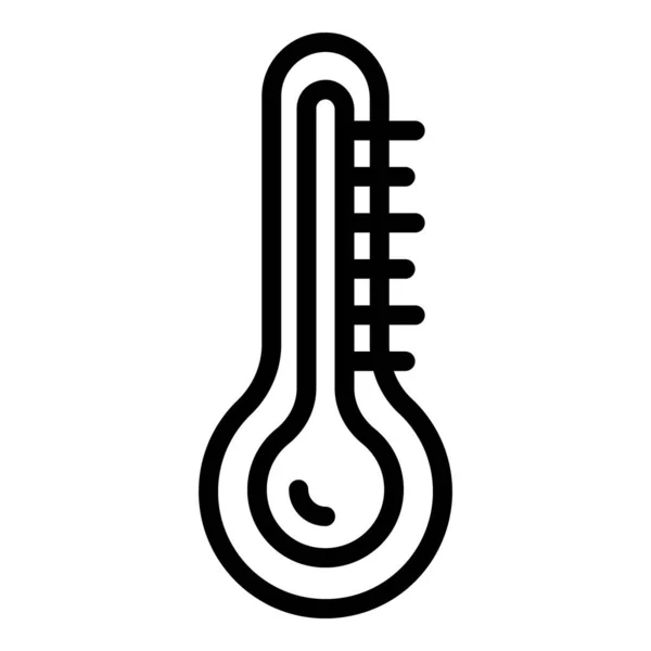 Thermometer im Dampfbad-Symbol, Umriss-Stil — Stockvektor