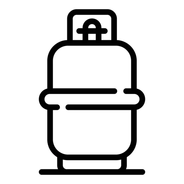 Silinder gas untuk ikon forklift, gaya garis luar - Stok Vektor