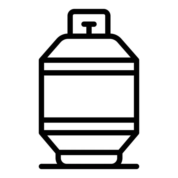 Icône de réservoir de méthane, style contour — Image vectorielle