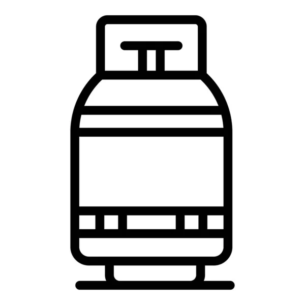 Icône de réservoir de gaz moyen, style contour — Image vectorielle