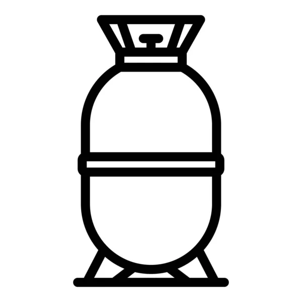Ikona plynové nádrže, obrys — Stockový vektor