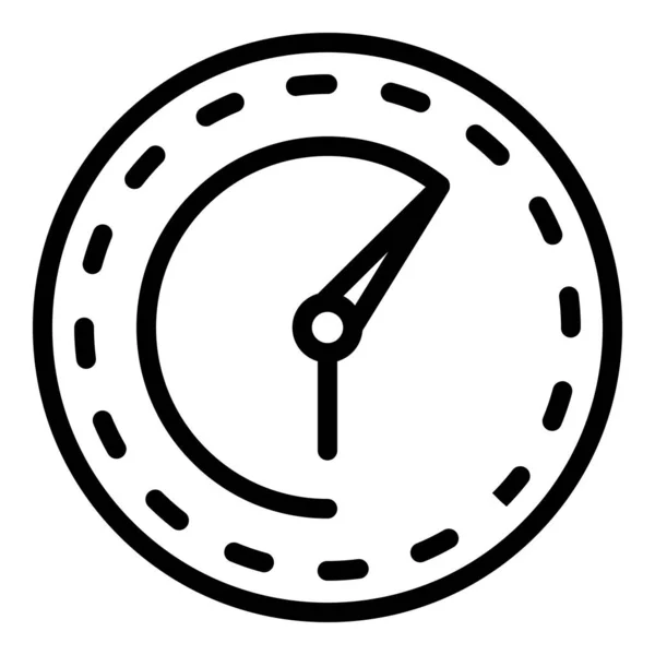 Icono de reloj redondo, estilo de contorno — Vector de stock