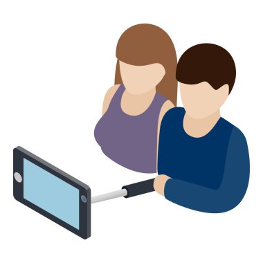 Selfie zaman simgesi, izometrik biçim