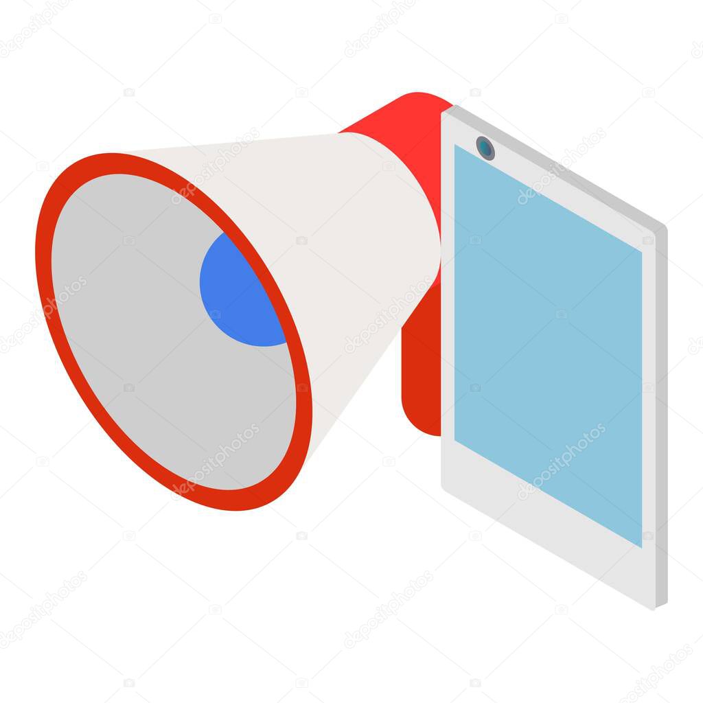 Internet promotion icon, isometric style