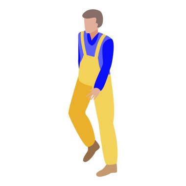 Tamirci üniforması simgesi, izometrik biçim