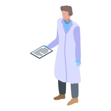 Laboratuvar biyoloğu simgesi, izometrik biçim