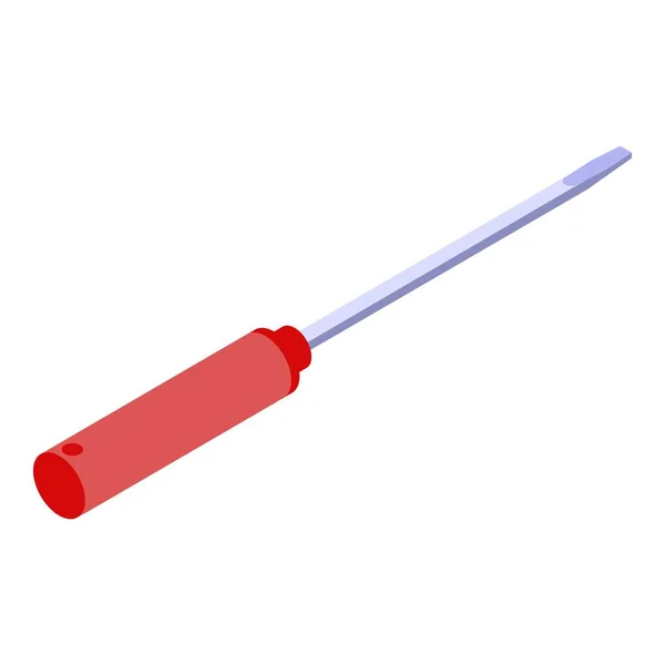 Line screwdriver icon, isometric style — Stock Vector