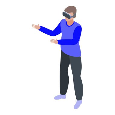 Modern sanal gerçeklik simgesi, izometrik biçim