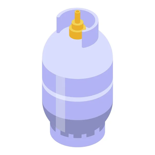 Icono de cilindro de gas butano, estilo isométrico — Vector de stock
